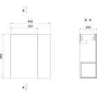 Sada umyvadlo Cersanit Larga K677-005, skříňka Cersanit Larga S932-110-DSM