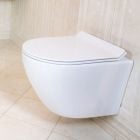 Sada WC mísa se sedátkem s pomalým sklápěním LaVita Sofi Slim 5908211401461, podomítkový WC modul Tece Base 9400407, 9240407