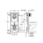 Sada záchodová mísa Grohe Euro Ceramic 39554000, podomítkový WC modul se splachovacím tlačítkem Grohe Solido 38811KF0