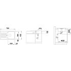 Sada granitový dřez Blanco Favos Mini 526078, kuchyňská baterie Hagser Emma HGR70000035