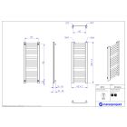 Sada koupelnový radiátor Instal Projekt Retto RET-40/110C12, termostatická sada Instal Projekt Z17 606400002C12