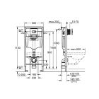 Sada podomítkový WC modul se splachovacím tlačítkem Grohe Solido 38981000, záchodová mísa Roca Hebe A34H138000