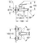 Sada sprchová sada Grohe Vitalio Comfort 269302431, vanová baterie Grohe Start 322782432