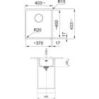 Sada kuchyňská baterie Franke Atlas Neo Sensor 115.0625.523, granitový dřez Franke Maris 125.0697.760, 112.0545.792