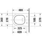 Sada záchodová mísa Duravit D-Neo 25880900001, záchodové prkénko Duravit D-Neo 0021690000