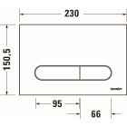 Sada WC mísa se sedátkem s pomalým sklápěním Duravit ME by Starck 45300900A1, podomítkový WC modul Duravit DuraSystem WD1029000000, WD5009011000