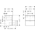 Sada skříňka Hansgrohe Xelu Q 54026700, umyvadlo Hansgrohe Xelu Q 61016450