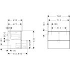 Sada skříňka Hansgrohe Xelu Q 54027000, umyvadlo Hansgrohe Xelu Q 61026450