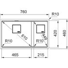 Sada granitový dřez Franke Kanon 125.0721.162, kuchyňská baterie Franke Eos 115.0590.045