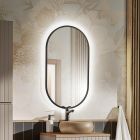 Sada zrcadlo Comad Apollo LUSTRO APOLLO BLACK, skříňka Comad Iconic Cashmere ICONIC CASHMERE 80-01-D-2D, ICONIC CASHMERE 82-60-D-1S, UN-WIKI-MC, BLAT 89-60-A OAK COAST EVOKE