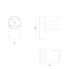 Sada sprchová hlavice Oltens Ume 37106810, sprchový držák Oltens Gide 37403810, 37203800