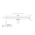 Sada rošt odtokového žlábku Oltens Langan Slim 30016300, kryt lineárního odtoku Oltens Langan Slim 30020100