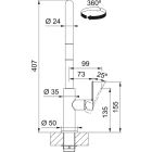 Sada kuchyňská baterie Franke Maris Slim J Pull-Out 115.0728.389, dávkovač tekutin Franke Active SM 119.0547.906