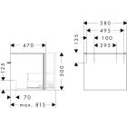 Sada skříňka Hansgrohe Xilesa E 54253700, umyvadlo Hansgrohe Xelu Q 60317450