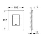 Sada WC mísa se sedátkem s pomalým sklápěním Grohe Bau Ceramic 39351000, podomítkový WC modul Grohe Solido 38971000, 38966KV0
