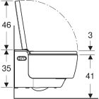 Sada bidetové wc Geberit AquaClean Mera 146.200.11.1, podomítkový WC modul Geberit Duofix 111.320.00.6