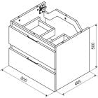 Sada korpus skříňky Excellent Tuto 2.0 MLEX.2172.800.GRBL, deska na skříňku Excellent Tuto 2.0 MLEX.2111.800.GR, MLEX.2151.800.02.GR