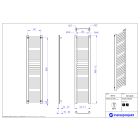 Sada koupelnový radiátor Instal Projekt Retto RET-40/180C12, termostatická sada Instal Projekt Z17 606400002C12
