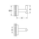 Sada věšák na ručník Grohe Start Cube 40961DC0, lepidlo Grohe QuickGlue 41127000