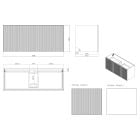 Sada skříňka Oltens Lun 60030000, deska na skříňku Oltens Lun 63027060