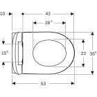 Sada záchodová mísa Geberit iCon 503.233.00.1, podomítkový WC modul Geberit Duofix 111.320.00.6, 111.815.00.1, 156.050.00.1