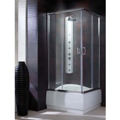 Radaway Premium Plus C 1700 sprchový kout 80x80 cm čtvercový chrom lesk/hnědé sklo 30461-01-08N