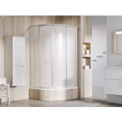 Ravak Supernova sprchový kout 90x90 cm půlkulatá satén matný/polystyrenový materiál 31177VU0011