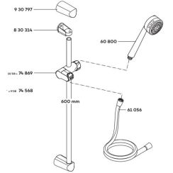 Kludi Zenta upevnění tyče 8303140500