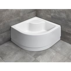 Radaway Indos A půlkruhová sprchová vanička 90x90 cm bílá SIA9090-01