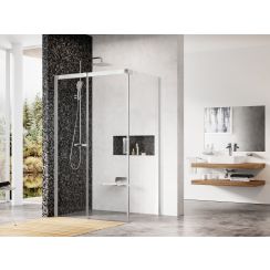 Ravak Matrix sprchový kout 100x80 cm obdélníkový satén matný/průhledné sklo 0WLA4U00Z1
