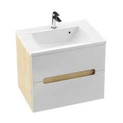 Ravak Classic II szafka 70 cm podumywalkowa wisząca biały połysk/brzoza X000000907