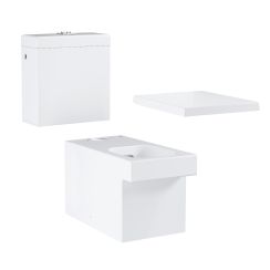 Set kompaktní záchodová mísa Grohe Cube Ceramic 3948400H, wC splachovače Grohe Cube Ceramic 39489000, 39488000