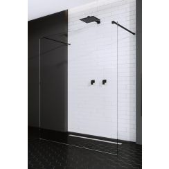 Radaway Modo New Black I sprchová zástěna walk-in 120 cm černá matný/průhledné sklo 388124-54-01