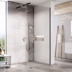 Ravak Walk-In Wall sprchová zástěna walk-in 120 cm černá matný/průhledné sklo GW9WG0300Z1