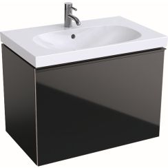 Geberit Acanto skříňka 74x47.5x53.5 cm závěsná pod umyvadlo černá 500.611.16.1