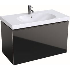 Geberit Acanto skříňka 89x47.5x53.5 cm závěsná pod umyvadlo černá 500.612.16.1
