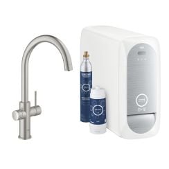 Grohe Blue kuchyňská baterie s filtrem stojící ušlechtilá ocel 31455DC1