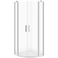 Cersanit Moduo sprchový kout 80x80 cm půlkulatá chrom lesk/průhledné sklo S162-009