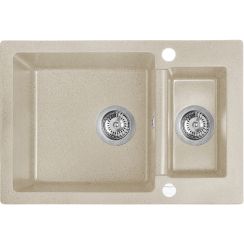 Laveo Celia granitový dřez 65x44 cm béžová SBC430T