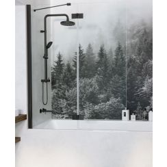 Radaway Essenza New Black PND vanová zástěna 120 cm dvoudílný 100021205401L