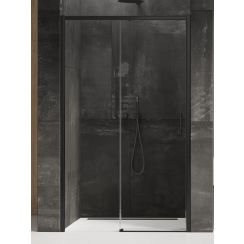 New Trendy Prime Black sprchové dveře 160 cm posuvné černá matný/průhledné sklo D-0328A