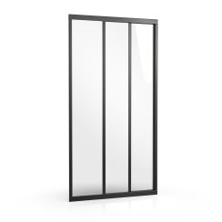 Ravak Supernova sprchové dveře 110 cm posuvné černá matný/průhledné sklo 00VD03R2Z1