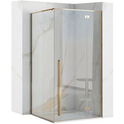 Rea Fargo sprchový kout 100x80 cm obdélníkový zlatá lesk/průhledné sklo REA-K4907
