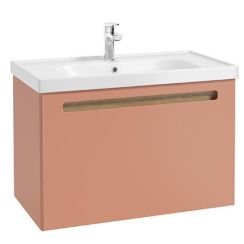 Defra Senso skříňka 78x43x50 cm závěsná pod umyvadlo lososová 260D08005
