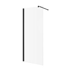 Invena sprchová zástěna walk-in 90 cm černá matný/průhledné sklo AK-32-194