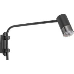 Rabalux Zircon nástěnné svítidlo 1x5 W černá-stříbrná 5072