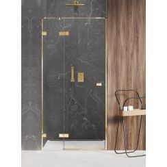 New Trendy Avexa Gold Shine sprchové dveře 90 cm sklopné zlatá lesk/průhledné sklo EXK-1633