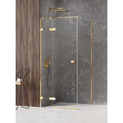 New Trendy Avexa Gold Shine sprchový kout 120x90 cm obdélníkový zlatá lesk/průhledné sklo EXK-1684