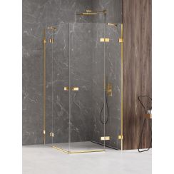 New Trendy Avexa Gold Shine sprchový kout 120x110 cm obdélníkový zlatá lesk/průhledné sklo EXK-1868