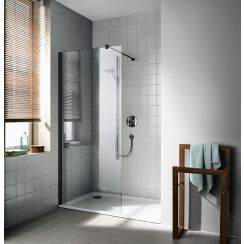 Kermi Cada XS sprchová zástěna walk-in 80 cm černá matný/průhledné sklo CKTWF080203PK